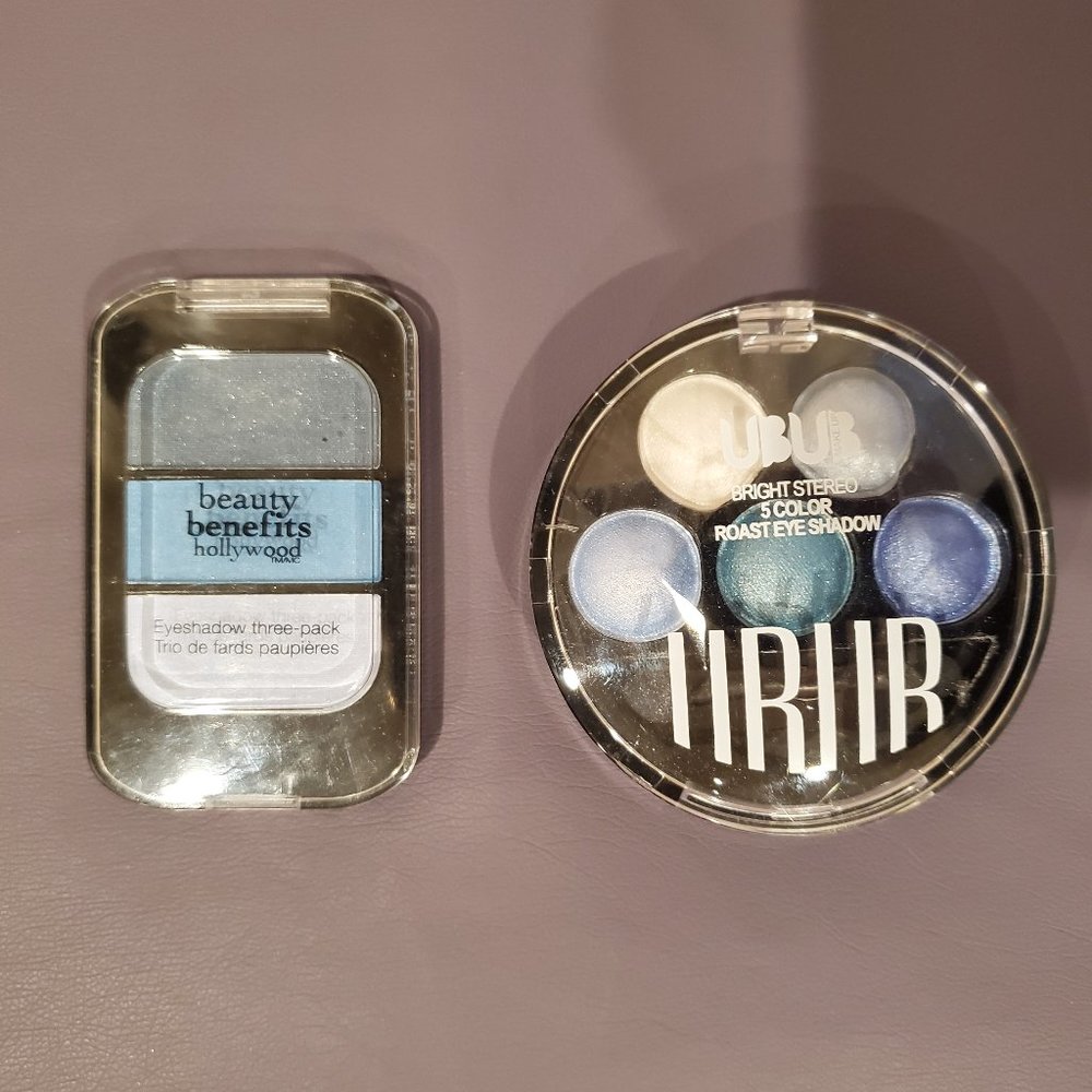 Set Of 2 Mini Blue Eyeshadow Palettes